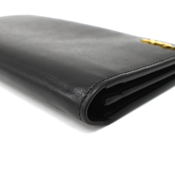 SAINT LAURENT YSL Cassandra Tiny Monogram Bifold Long Wallet Leather Black - Picture 5 of 9